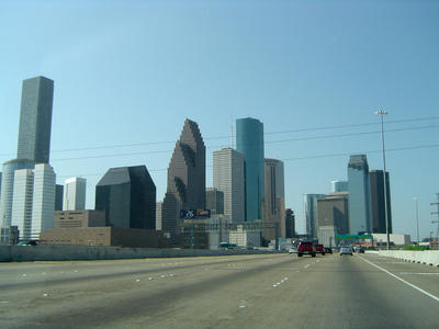 freeway and buildings