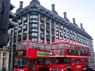 red london buses